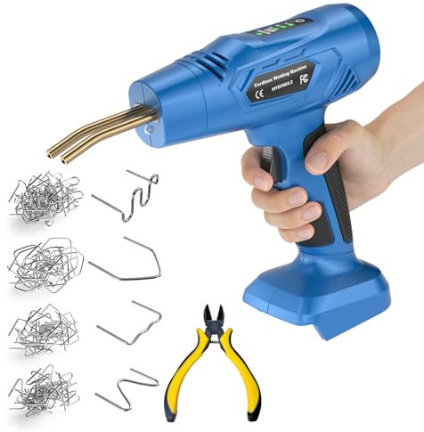 Kunststoff Schweißgerät für makita 18V Akku (Keine Batterie), Kabellos Tragbare Auto Stoßstange Reparaturset mit 200PCS 4 Typen Hot Hefter