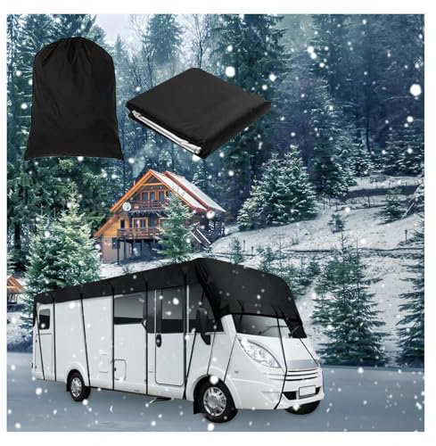 LFLIFENG 210D Oxford-Gewebe 210D Oxford-Gewebe Wohnwagen Plane Zusammenklappbar, Leicht Zu Reinigen Sonnensegel Auto Camping Geeignet Für Jede Jahreszeit Und Jedes Klima,Black-11m×3m