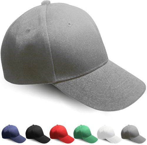 Fersora Cap Herren Grau – Basecap Herren, Cap Damen, Kappe Herren – Atmungsaktive und verstellbare Caps Männer für Sport, Golf, Tennis, Running, Freizeit – Outdoor Cap Unisex für Alltag & Reisen