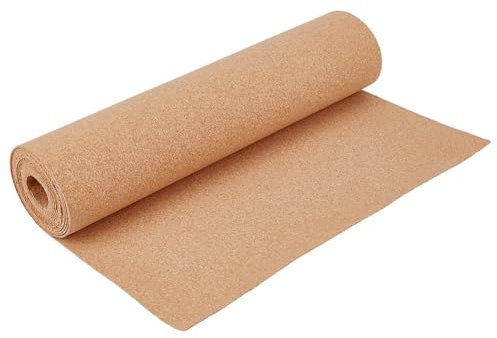 BENECREAT Rouleau de Liège de 5 m Panneau de Liège Naturel de 30cm de Large pour Décoration Murale Tableau D'Affichage Matériau en Liège Non Adhésif Fournitures de Bricolage Épaisseur de 1mm