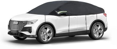 Walser Abdeckplane Auto All Weather, Abdeckplane wasserdicht, 100% wetterfeste Auto Abdeckplane, Autoabdeckung Outdoor, Auto Abdeckplane wasserdicht, Autoplane Halbgarage Größe 9 SUV/Van schwarz