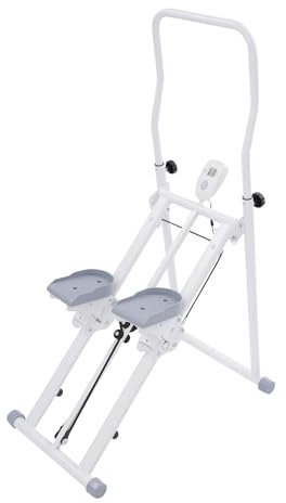 Tragbarer Crosstrainer für Zuhause, Vertikaler Treppensteiger mit Verstellbarem Lenker und Pedalen, LED-Display Heimtrainer Stepper, für Wohnzimmer, Büro und Fitnessstudio usw, Tragfähigkeit 150kg