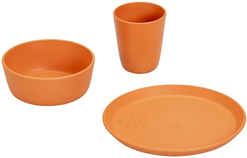 Betzold Geschirr-Set, 3-teilig | Teller Becher Schüssel, treeNside-Material, für Krippe und Kita