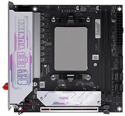 NAS AMD Ryzen 8 7845HX 2xNVMe 4xSATA3.0 1x PCIEx16 2xDDR5 /Gaming 2.5G LAN/USB 3.2 Gen 1 17x17 Gaming ITX Mainboard HDMI/DP/Type-C Triple Display/WiFi 6E-BT 5.3/ Mini ITX Motherboard(Black)