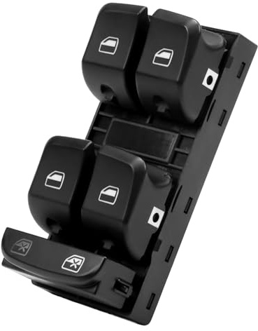 Botonera Elevalunas Delantera Izquierda para A4 B8 A5 Q5 8K0959851D | Interruptor Maestro de Elevalunas, 2007-2015, Plástico ABS, Conector de 10 pines, 8K0959851