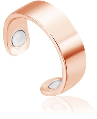Zecimi Magnetring Silber, Damen Herz/Blume Vital Ring mit Magnetkraft | Anti Stress Ring für Damen Mädchen, Offen Verstellbar Magnet Ring zur Gewichtsabnahme, Mode Fidget Ring zur Förderung Schlaf