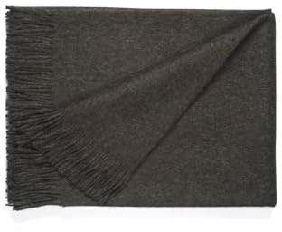 Alpaka Wolldecke aus 100% Baby Alpaka – 180 × 130 cm – weich & warm – Sofadecke, Kuscheldecke, Babydecke & Plaid – Made in Peru (anthrazit, 180x130cm, Einfarbig)