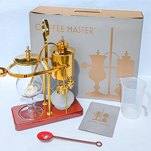 Royal Vienna Balance Coffee Master Gold Elegant 19th Century Belgium Style Luxury Balance Syphon Coffee Machine / Maker Capacity: 500ml / 17 oz. 3-5 Cups S4U®