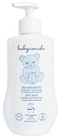 Babycoccole DOLCE BAGNETTO RILASSANTE E PROTETTIVO per Bambini e neonati. Con Estratti di Fiore di Loto e Ingredienti Naturali Vegetali. Dermatologicamente Testato per Pelli Sensibili - 250ml