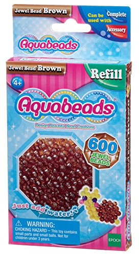 Aquabeads 32738 Braune Glitzerperlen - Nachfüllset