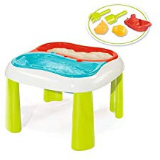 Smoby - Table Sable et Eau - Jeu Plein Air Enfant - 2 Bacs Amovibles + Couvercles - Accessoires de Plage - 840107