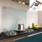 Melko - Panel trasero de cocina de cristal templado de seguridad de 6 mm - Panel antisalpicaduras para cocina, cocina y azulejos - Placa de cristal resistente al calor con kit de fijación y tornillos