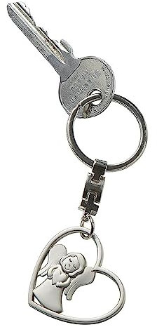 GILDE Schlüsselanhänger Herzengel Schutzengel in schwarzer Geschenkbox