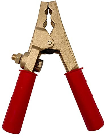 Pince de Batterie Voiture Crocodile Laiton 500 A Rouge