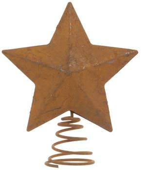 Rost Mini Metall Stern Baumspitze Weihnachtsdeko