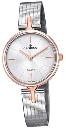 Candino Armbanduhr Damen C4643/1 Fashion Analog Edelstahl Uhr Silber D2UC4643/1 EIN Geschenk zu Weihnachten, Geburtstag, Valentinstag für die Frau