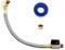 QWORK Extended Tank Drain Valve Assembly Kit for Air Compressor, Including 10 Inches Air Compressor Tank Drain Hose 1/4 inch NPT, 1/4 to 3/8 Brass Adapter and Thread Seal Tape