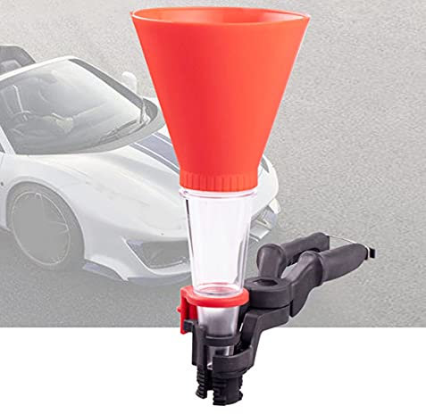 YUNNUO Entonnoir à Huile, Entonnoir réglable d'huile Moteur Universel pour Automobiles, Entonnoir à Huile Adaptateur Tout-en-Un (Entonnoir avec Base de Serrage)