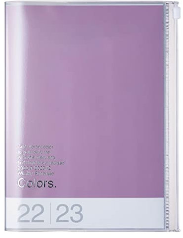 MARK'S 2022/2023 Taschenkalender A5 vertikal, COLORS, Purple: Von September 2022 bis Dezember 2023