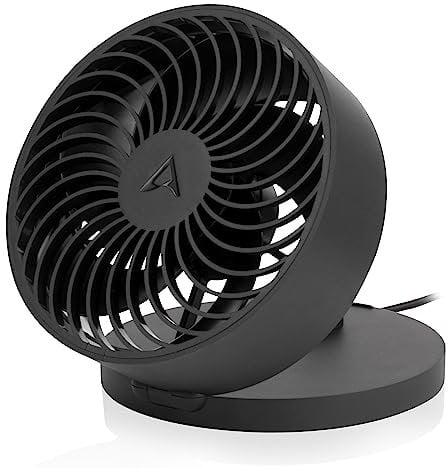 ARCTIC Summair - Foldable USB desk fan, USB-A connection, 120 mm connection cable, stepless adjustable 600-2800 rpm - Black