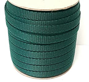 10mm Polypropylene Webbing Heavy Duty Strap For Backpacks Belts Handles Bags Straps Dog Leads (50 Metres, Forest Green)