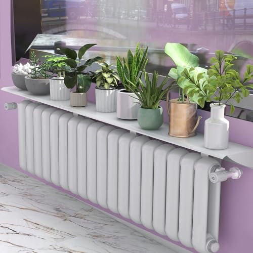 Floating Radiator Shelf,radiator shelf brackets,Radiator Shelf,Anti-smoke wall baffle,Partition above heating hood,No Drilling Required with Easy to Fit Bracket,for Living Rooms bedroom Radiator,140cm