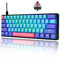 SOLIDEE Tastiera da gioco meccanica cablata al 60%,retroilluminata RGB,anti ghosting con tasti NKRO programmabili,tastiera hot-swappable a 61 tasti per PS4(Gateron Optical Red,61 Joker)