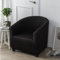 Surwin Sesselbezug Elastische Sesselschoner, Einfarbig Sesselüberwurf Universal Chair Schonbezug Sofabezug für Clubsessel Lounge- & Cocktailsessel (One Size,Schwarz)