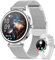 Fitoncloud Smartwatch Damen mit Telefonfunktion, 1,27 HD Touchscreen Fitnessuhr 120+ Sportmodi Menstruationszyklus Pulsuhr SpO2 Schlafmonitor, Wasserdicht IP68 Smart Watches für iOS Android, Silber
