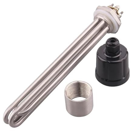 EJPPDHCO Elemento Calentador de Agua eléctrico de 220 V/380 V SUS304 DN32 DN40 Resistencia de Calentamiento por inmersión for Calentador de Tanque de Agua 2KW/3KW/3750W/4,5/6KW(with Female Fitting)