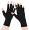Yuanchu UV Schwarze Handschuhe Nägel, Fingerlose Handschuhe Dünn Anti UV Schutz 2 Größen Frauen Maniküre Kompressions für Fitness Autofahren Radfahren Angeln Onnenschutz Cosplay,S