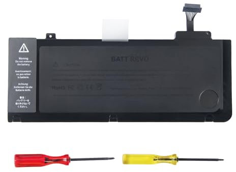 BATTREVO Batterie d'ordinateur Portable A1322 pour Apple MacBook Pro 13 » A1278 (mi 2009,mi 2010,début et Fin 2011, mi 2012 Version) 10,95V 6000mAh / 72Wh