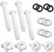 4PCS Toilet Seat Screws Replacement Kit, Universal Toilet Seat Bolts White Plastic Toilet Lid Screw with Nuts and Washers, Sturdy Toilet Seat Hinge Bolt for Top Mount Toilet Lid Fastener Parts Kit