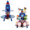 DICOSMETIC 2Pcs 3 Tier Space Cupcake Stand Paper Dessert Tower Display Cardboard Cupcake Holder Rocket Theme Cake Holder for Birthday Celebration Party Supplies and Decorations