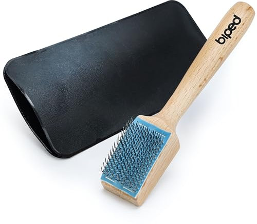 biped Aufraubürste für Tanzschuhe - Lederbürste aus Holz mit Etui - Schuhbürste mit Draht zum Aufrauen der Ledersohle von Tanzschuhen - Tanzschuhbürste z2449