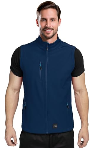 BWOLF GRIN - Gilet softshell uomo, attività all'aperto, softshell, lavoro, Blu, 4XL