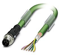 PHOENIX CONTACT SAC-5P-2.0-900/M12FSB Bussystem-Kabel 16 MBit/s, 5-Polig, B Kodierung, 2m Kabellänge, Maigrün