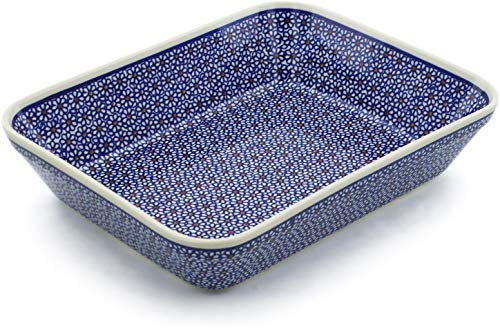 Original Bunzlauer Keramik 32x25,5 cm Auflaufform mit hohem Rand 7 cm für 6 Personen im Dekor 120