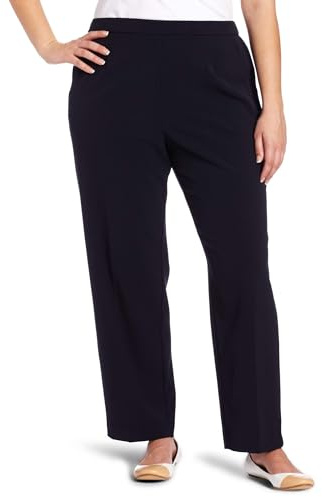 Briggs New York Women's Average Flat Front Pant, Navy, 22
