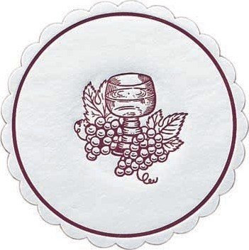 Duni Untersetzer 8lagig Tissue Uni Traube Bordeaux, ø 10,5 cm, 250 Stück