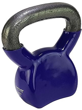 Tunturi 14TUSCL345 Kettlebell - Kettle Bell In Vinile - Viola - 4 Kg, Unisex – Adulto, Purple, 4 kg