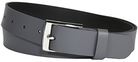 Vascavi Ledergürtel echt Leder, 3 cm breit und ca. 0.25 cm stark, Gürtel, Hüftgürtel, Jeansgürtel, Made in Germany (105 cm Gesamtlänge 115 cm, Grau)