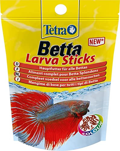 Tetra Betta Larva Sticks - Fischfutter in Form von Futtersticks für Kampffische und andere Labyrinthfische, 5 g