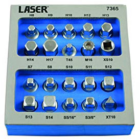 Laser 7365 Sump Plug Key Set 3/8D 20pc