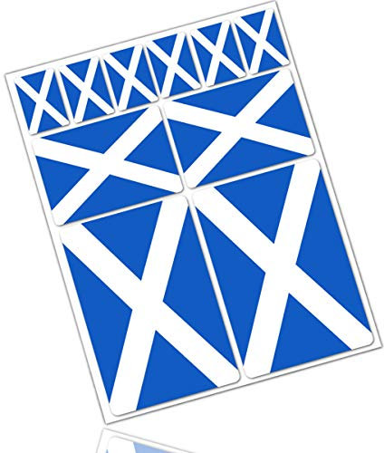 Biomar Labs® 10 x Vinyl Aufkleber Autoaufkleber Stickers Fahne Flagge Scotland Schottland Schottische Auto Moto Motorrad Fahrrad Scooter Fenster D 35