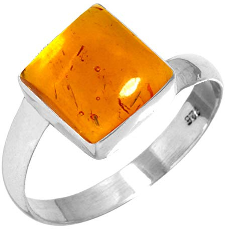 Boho Handgefertigter Schmuck Natürlicher Edelstein Achat, Lapislazuli, Granat, Türkis Quadrat Echter 925 Sterling Silber Ring für Frauen