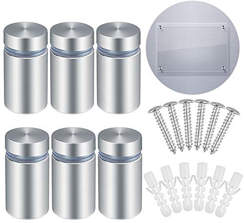 Support Vis Publicité en Acier Inoxydable 25pcs Standoff Publicité Entretoise Murale Fixations Montage pour Verre Acrylique Photos Publicité Produits d'Équipement Médical Produits de Décoration19*25mm