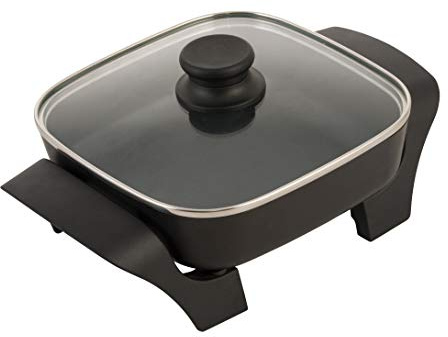 8-Inch Nonstick Electric Skillet with Glass Lid