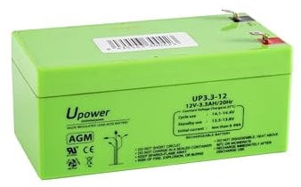 Batería U-Power Plomb AGM 12V 3.3Ah F1 4,8mm