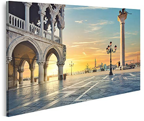 islandburner Bild auf Leinwand Venedig Sonnenaufgang San Marco Italien Bilder Wandbilder Poster